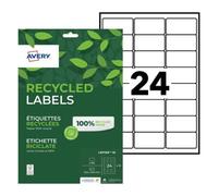 Etiquette autocollante avery adresse recyclee laser blanc 63,5 x 33,9mm boite de 360