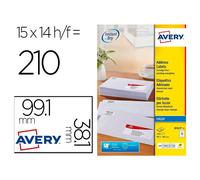Etiquette autocollante avery adresse recyclee laser blanc 99,1 x 38,1mm boite de 210