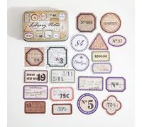 Étiquette Autocollante Boîte En Fer, Étiquette Sac, Boîte De Collection Rétro, Étiquette Créative, Décorative, 40 Feuilles/Boîte