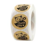 Étiquette autocollante de remerciement de vacances, 500 pièces par rouleau, étiquette décorative pour vœux de vacances, emballage et décoration de la maison, identifiants décoratifs amovibles