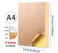 Étiquette autocollante imprimable A4 blanc/Kraft, feuille de papier brillante mate pour imprimante Laser à jet d'encre, copieur, 10/20/50/100 pièces White Glossy-20PCS
