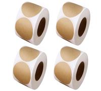 Etiquette Autocollantes Kraft, 2000 Feuilles Etiquette Bouteille Huile Dolive Bocaux (500 Feuilles Par Rouleau), Convient Aux Commerçants, Artisans, Associations, Étiquettes Pour Bocaux(Marron 2,5 Cm)