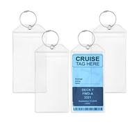 Étiquette Bagage,moinkerin 4 Pièces Etiquette Valise 19X9.5CM Etiquette Valise Voyage Avion avec 4 Ceintures Métalliques pour Bagages, Sacs à Dos