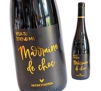 Etiquette bouteille cadeau marraine - Veux tu etre ma marraine de choc ? | Annonce grossesse, demande marraine, annonce, naissance | TE Whaka (Marraine)