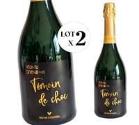 Etiquette bouteille ma témoin - Veux-tu devenir ma témoin de choc ? | étiquette vin annonce mariage - demande témoin - annonce témoin de la mariée | TE Whaka (2)