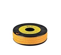Etiquette Cable 1 rouleau de marqueurs câble numéro Tube EC 0.75/1/2.5/4/6 marque carrée étiquette fil signe tuyau Plus moins manchon ligne réseau antidérapant PVC(EC 4mm2)