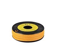 Etiquette Cable 1 rouleau de marqueurs câble numéro Tube EC 0.75/1/2.5/4/6 marque carrée étiquette fil signe tuyau Plus moins manchon ligne réseau antidérapant PVC(EC 6mm2)