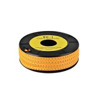 Etiquette Cable 1 rouleau de marqueurs câble numéro Tube EC 0.75/1/2.5/4/6 marque carrée étiquette fil signe tuyau Plus moins manchon ligne réseau antidérapant PVC(EC 1.5mm2)
