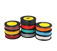 Etiquette Cable 1000 pièces EC-0/1/2/3 marqueurs de fil câble 0-9 AZ chiffres colorés lettres for 0.75-35mm²(7 (1000PCS),EC-0-1.5)