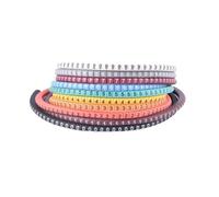 Etiquette Cable 500 pièces EC-0/1/2/3 marqueur de fil câble 0 à 9 for la taille 1.5/2.5/4.0/6. mm² marqueurs tube numéro coloré marquage d'étiquette(EC-2(500PCS))