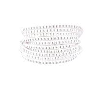 Etiquette Cable 500 pièces EC-0/1/2/3 marqueur de fil câble 0 à 9 for la taille 1.5/2.5/4.0/6. mm² marqueurs tube numéro coloré marquage d'étiquette(EC-1(500PCS) white)
