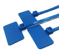 Etiquette cable Facile à marquer,150 pièces, marqueurs d'attaches boucle en plastique(100PCS Blue)