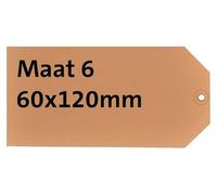 Étiquette carton n°6 200gr 60x120mm chamois 1000pcs | Carton a 1000 pièces