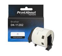 Étiquette compatible Brother DK-11202 - (62 mm x 100 mm) - Noir sur blanc