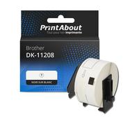 Étiquette compatible Brother DK-11208 - (38 mm x 90 mm) - Noir sur blanc