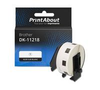 Étiquette compatible Brother DK-11218 - (24 mm x 24 mm) - Noir sur blanc