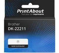 Étiquette compatible Brother DK-22211 - (29 mm) - Noir sur blanc