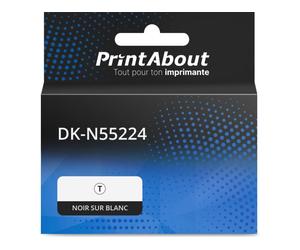 Étiquette compatible Brother DK-N55224 - (54 mm) - Noir sur blanc