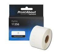 Étiquette compatible Dymo 11356 - (41 mm x 89 mm) - Noir sur blanc