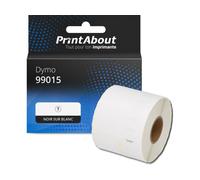 Étiquette compatible Dymo 99015 - (54 mm x 70 mm) - Noir sur blanc