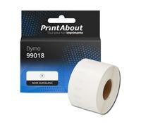 Étiquette compatible Dymo 99018 (S0722470) - (38 mm x 190 mm) - Noir sur blanc