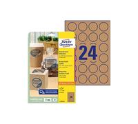 Etiquette couleur Kraft, diamètre : 40 mm