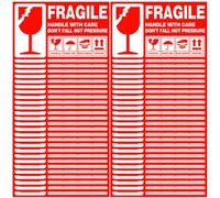 Étiquette D’avertissement Fragile Rouge 500 Pièces en Papier Auto-adhésif