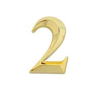 Étiquette d'adresse de porte en or, numéro 0-9 hauteur 5cm, autocollant maison moderne, plaque d'appartement d'hôtel 1 pièces(N1)