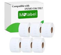 Étiquette d'adresse grand format Molabel 6 Rouleaux pour Dymo S0722400 99012 36 x 89mm - Compatible avec les Imprimantes Dymo LabelWriter 550-260 Étiquettes par Rouleau…