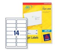 Etiquette d'adresse Jet d'encre, 99,1 x 38,1 mm, blanc