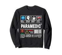 Étiquette d'avertissement de Travail ambulancier, compétences, café, vin, Sarcasme Sweatshirt