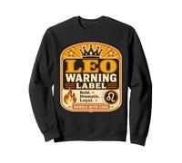 Étiquette d'avertissement du Lion - Signe du Zodiaque drôle - Graphique Astrologie Sweatshirt