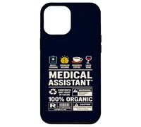 Étiquette d'avertissement pour Assistant médical - Compétences - Sarcasme - Café - Vin Coque pour iPhone 12 Pro Max