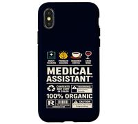 Étiquette d'avertissement pour Assistant médical - Compétences - Sarcasme - Café - Vin Coque pour iPhone X/XS