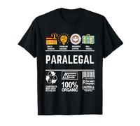 Étiquette d'avertissement pour parajuriste Café Voyage Sarcasme Multitâche T-Shirt