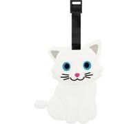 Etiquette de bagage - Ani-luggage Chat blanc - Pylones Chat blanc