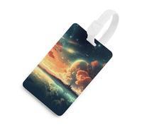 Étiquette de bagage anime pour voyage, étiquettes de bagages en TPU avec carte d'information, étiquettes de valise personnalisées pour le vol, étiquettes de sac multifonctionnelles pour affaires