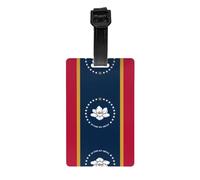 Étiquette de bagage avec drapeau de l'État du Mississippi - Identificateur de valise lumineux et coloré, étiquettes de voyage de croisière pour valises, couverture de confidentialité à l'arrière