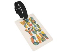 Étiquette de bagage avec inscription « Yes You Can » - Idéal pour les sacs à dos de voyage et de croisière