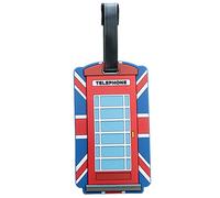 Etiquette+de+Bagage+Britannique+%2F+Londres+%2F+London+-+Cabine+T%3Fl%3Fphonique+sur+Drapeau