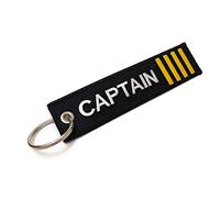 Étiquette de Bagage Capitaine | Porte-clés | 4 Bandes d'or | Haute qualité | aviamart®