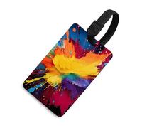 Étiquette de bagage colorée en plusieurs couleurs pour voyage, étiquettes de bagages en TPU avec carte d'information, étiquettes de valise personnalisées pour le vol, étiquettes de sac