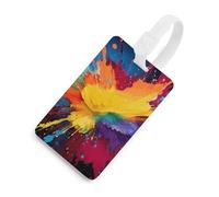 Étiquette de bagage colorée en TPU avec carte d'information, étiquettes de bagage personnalisées pour le vol, étiquettes de sac multifonctionnelles pour les affaires, cadeau blanc