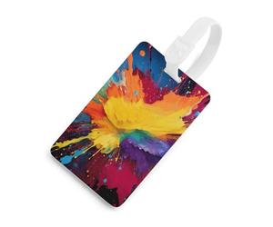 Étiquette de bagage colorée en TPU avec carte d'information, étiquettes de bagage personnalisées pour le vol, étiquettes de sac multifonctionnelles pour les affaires, cadeau blanc