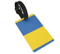 Étiquette de bagage de voyage imprimée drapeau de l'Ukraine, protection de la vie privée, étiquettes d'identification pour sac de voyage, étiquettes personnalisées pour adresse