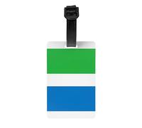 Étiquette de bagage drapeau de la Sierra Leone - Identificateur de valise lumineux et coloré, étiquettes de voyage de croisière pour valises, couverture d'intimité à l'arrière intégral