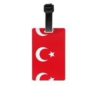 Étiquette de bagage drapeau de la Turquie avec bracelet amovible noir de 17,5 cm de long pour une identification facile des bagages