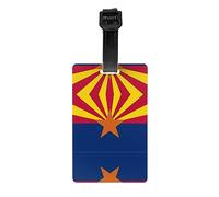 Étiquette de bagage drapeau de l'Arizona avec bracelet noir détachable de 17,5 cm de long pour une identification facile des bagages