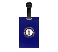 Étiquette de bagage drapeau de l'État du Kentucky. Fabriqué en PVC avec une sangle amovible, parfait pour les voyages légers et une étiquette d'identification de voyage.