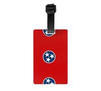 Étiquette de bagage drapeau de l'État du Tennessee avec bracelet noir détachable de 17,5 cm de long pour une identification facile des bagages
